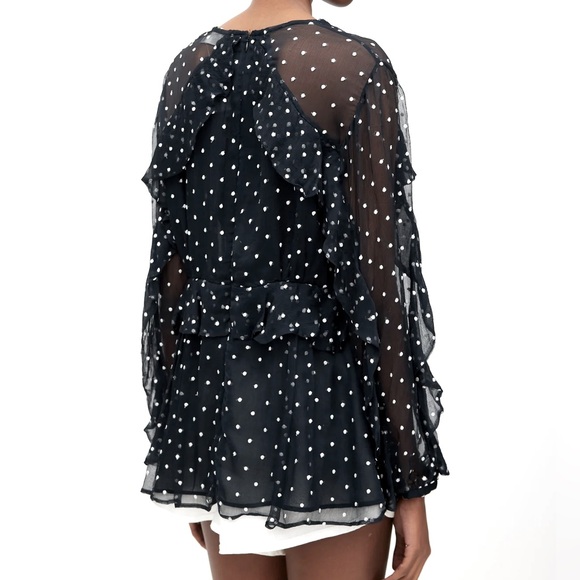 ZIMMERMANN EMBROIDERED POLKA DOT SHEER BLOUSE NWT $490 - Picture 6 of 6